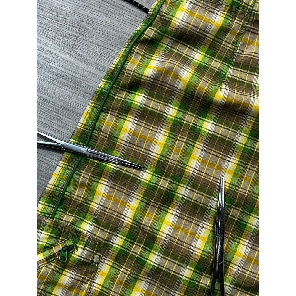 The North Face Quick Dry‎ Mens Board Shorts Size 32 Plaid Green Yellow
